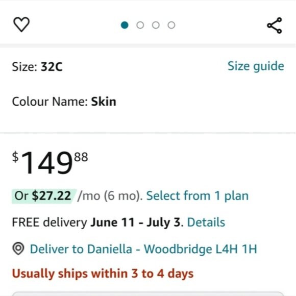 Wonderbra Nude Skin Tone Ultimate Deep Plunge Multiway Bra Brand New Size 34E - Picture 5 of 5